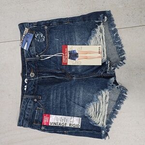 Curvy Super High Rise Denim Shorts
